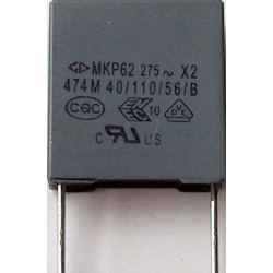 Kondensator 474M 470nF/250V~ MKP62 X2